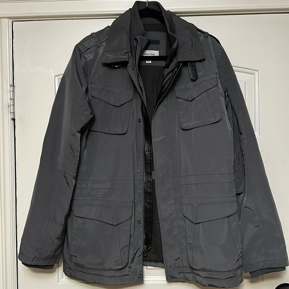 Calvin Klein Gray Field Jacket Medium - image 1
